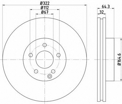 HELLA PAGID 8dd355121481 -  Тормозной диск